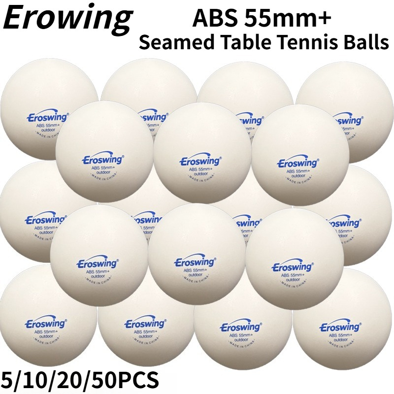 Table Tennis Video Game - Eroswing 55mm+ 卓球ボール ABS シーム付き屋外用特大耐久性ピンポンボール高耐久性 5/10/20/50/個