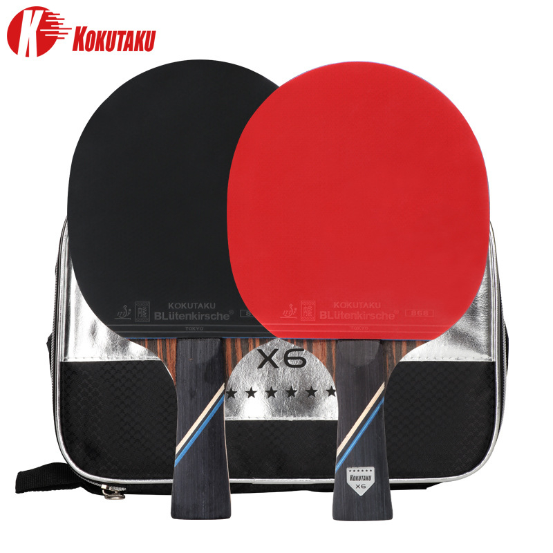 Table Tennis History - KOKUTAKU 2 個 6 スター卓球パドルセット X6