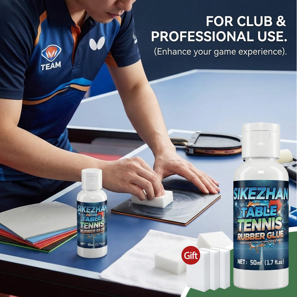 Table Tennis Tournament - 50 ミリリットル卓球ラバー接着剤無機水性接着剤ピンポンパドルバランススピンスピード用 3 スポンジセット SIKEZHAN