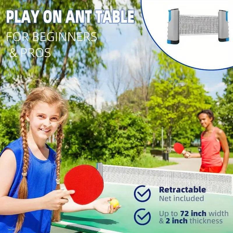 ポータブル卓球ネット、伸縮式卓球ネットスタンド、あらゆる卓球 - Table Tennis Dimension のレビューと価格