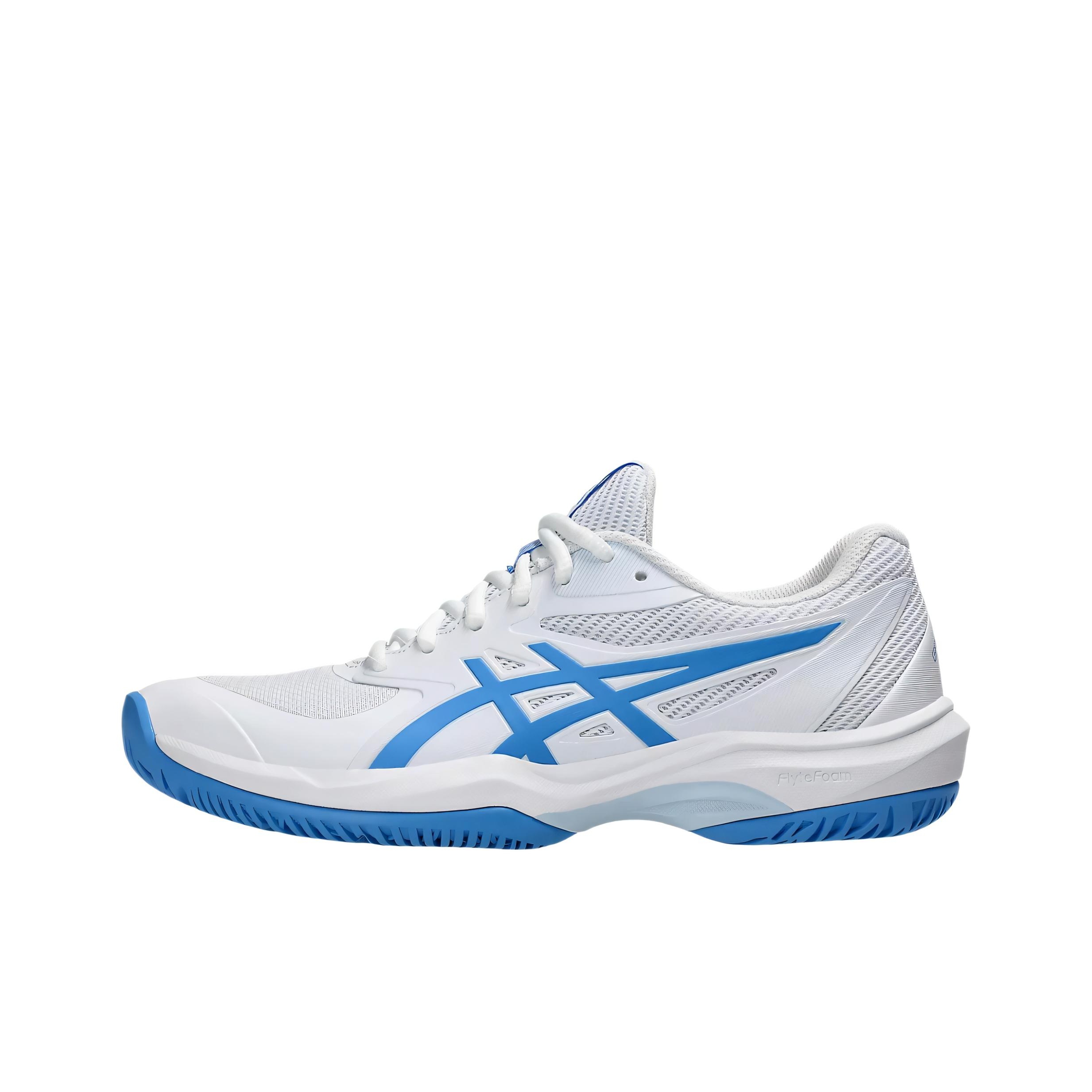 アシックス ゲーム FF ホワイト ブルー コースト ウィメ - Table Tennis Shoes Asics のレビューと価格